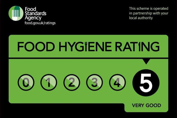We have a food hygiene rating of 5